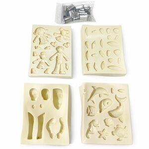 Sculpey Flexible Push Mold Bundle Polyform 4 Sets Clay Molds Tools